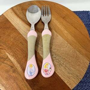 Vintage Child’s Fork & Spoon Set Strawberry Shortcake Stainless Steel Toddler